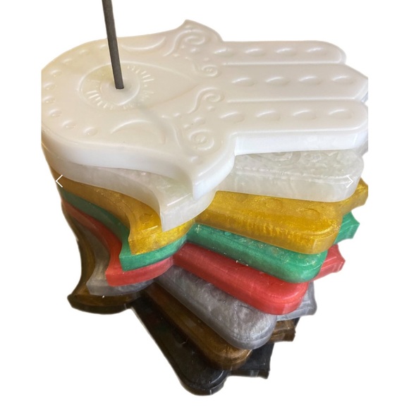 Hamsa Hands Resin Incense Holder - Picture 1 of 3